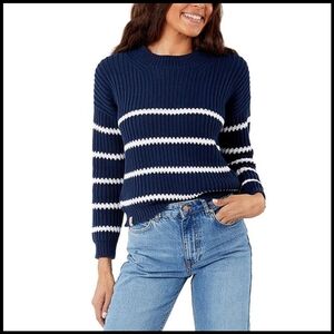 NWT RARE Shxt That I Knit Classic Crew Striped Sweater